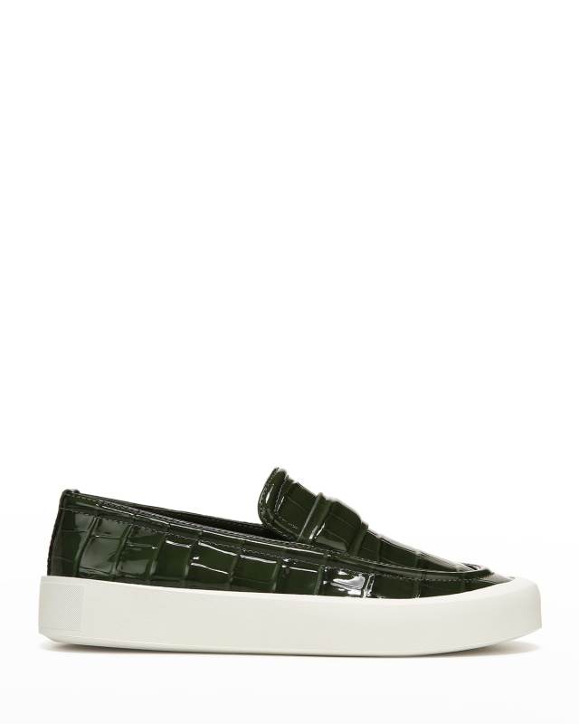 Ghita Croco Slip-On Loafer Sneakers